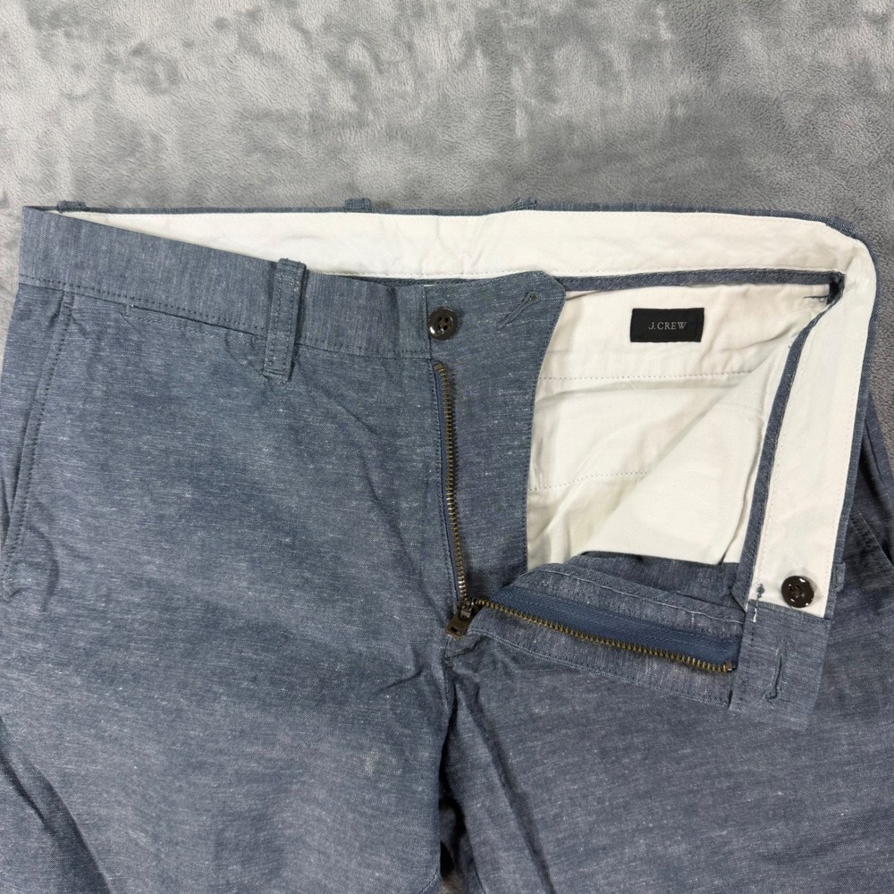 J.Crew 484 Slim Fit Chino Pants Men's Size 31x32 Blue Cotton Linen - Picture 3 of 9